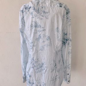 Paul Smith + NM Floral Pale Blue Cotton Lawn Shirt M Worn Once Unisex UK